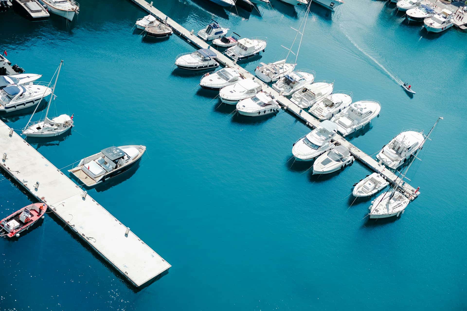 Atlantis Marina smart marina platform hero background with dockside operations