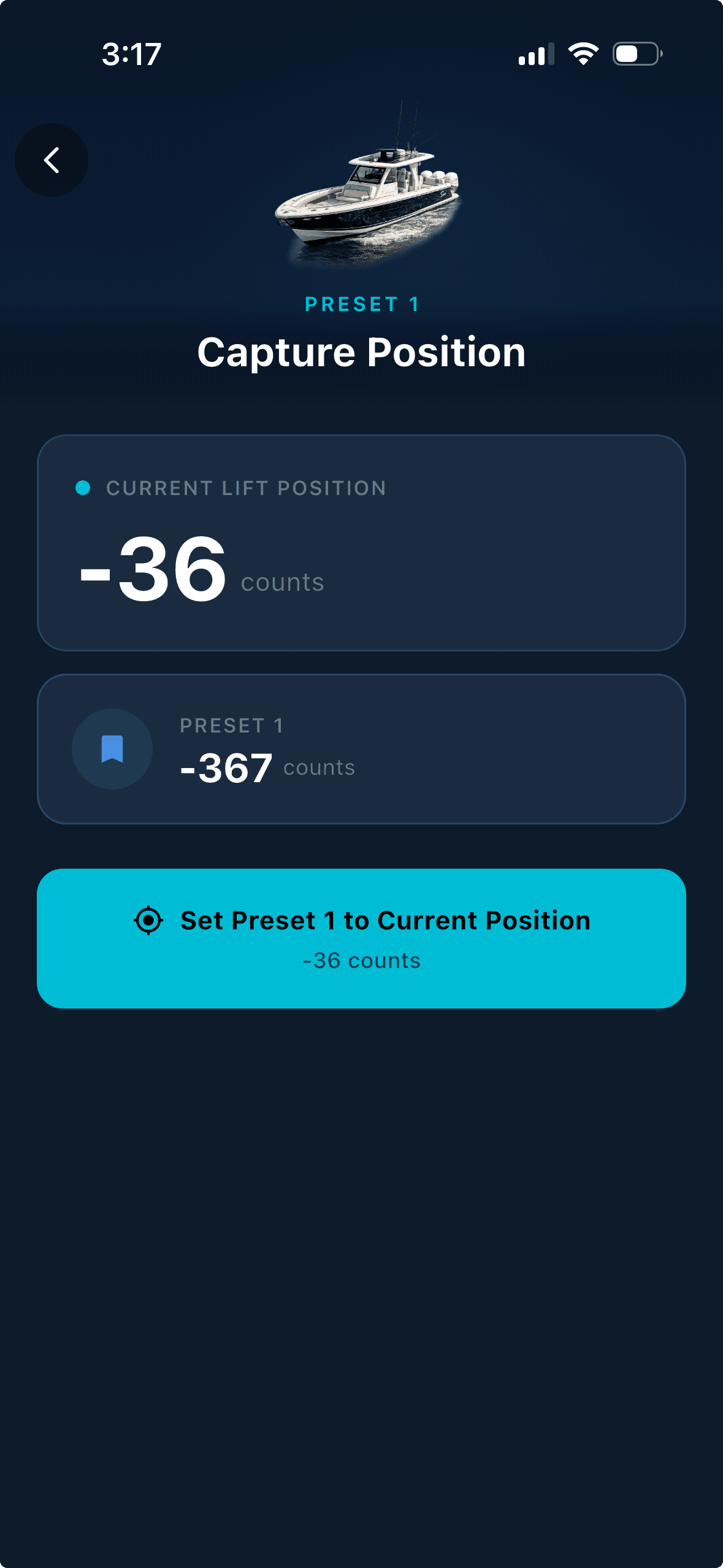 Atlantis Boater App preset capture screen