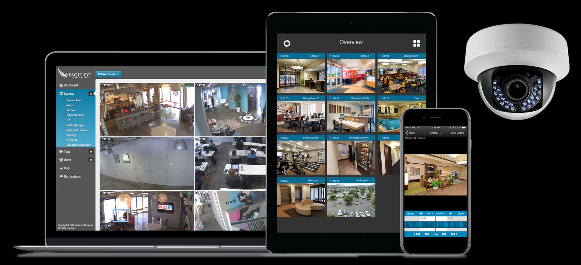 Eagle Eye Networks bridge and camera devices connected through Atlantis Marina