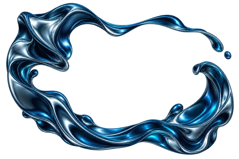 Abstract blue liquid-metal texture